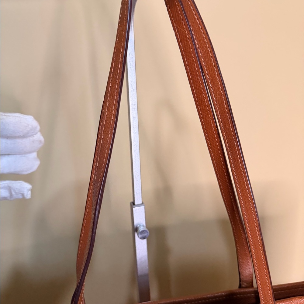 Coach City Zip Tote in light saddle brown leather. - Picture 9 of 16
